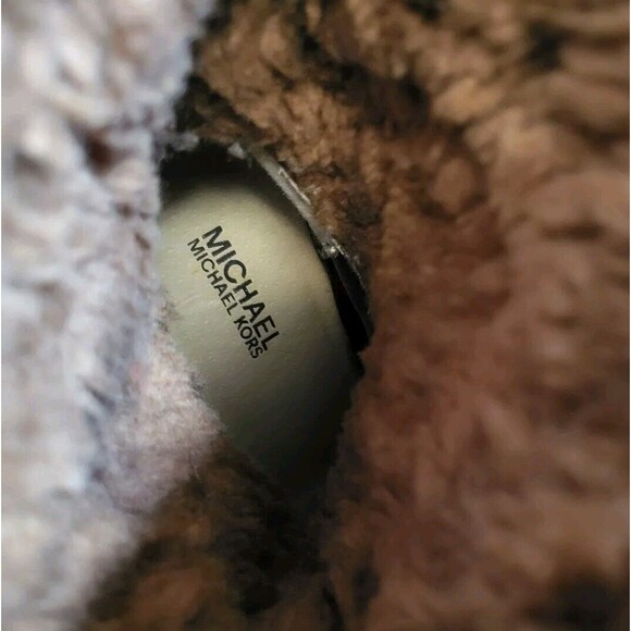 Michael Kors Calista Vicuna Distressed Suede High Knee Faux Fur Boots Size 7.5M - Picture 9 of 12